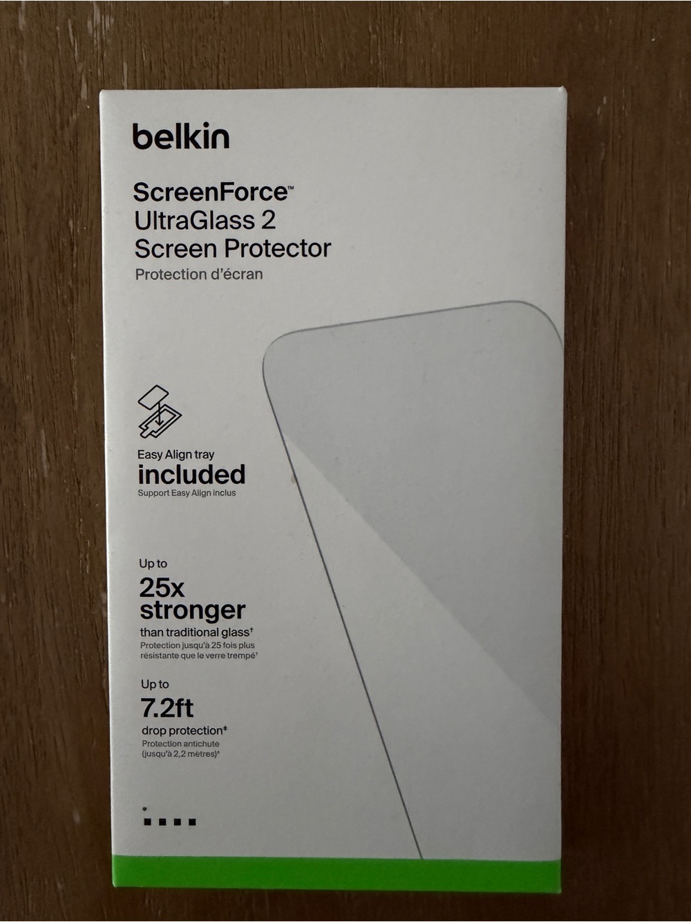 belkin ScreenForce UltraGlass 2 Screen Protector - White & Green Accents